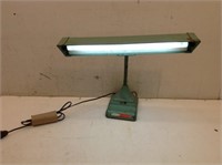 Vtg Industrial Type Desk Lamp  Working
