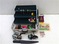 Tackle Box w/ Lures & Reels Incl Mitchell 300