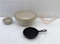 Stoneware/ Cast Iron / Glass  All Vtg Items