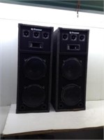 (2) Q Power Speaker Systems  Tested  *LPO*