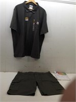 Shirt Shorts 3&2XXL Carhart w/ Tee Shirt