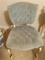 Tufted Soft Blue Side Chair