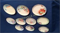 Collection of 10 hand painted 8" plates- Bavaria,