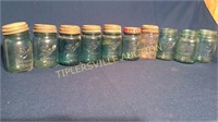 10 pint jars- 6 with zinc lids