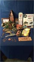 Fishing collectibles-signs/thermometer/wind