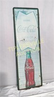 Metal coca-cola fishtail sign 18w x 54h
