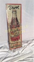 Metal Nichol cola sign 8"x24"h