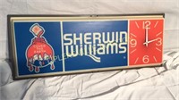 37x14"h sherwin Williams clock