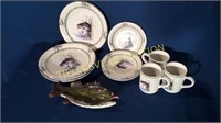 Bass pro dishes and fish Decor