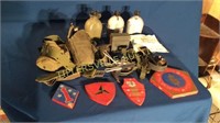 Collection of military surplus- canteens/utility