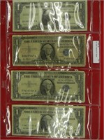 (4) 1957 Series $1 Silver Certificates