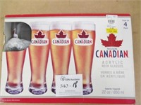 Molson Canadian 4 Pack Acrylic Beer Glasses
