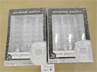 2 Packs Plastic Wine Glasses - 24/Pack