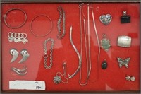 19pcs Sterling; bracelets, necklaces, Earrings,