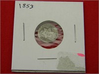 1853 Silver 3-cent piece