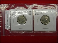 1936, 1937 Buffalo Nickels