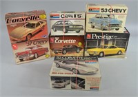 7pc Chevy Car Model Kits Unbuilt in Box