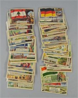 55pc Vtg Topps Flags of the World Cards