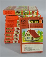 10pc Vtg Faller HO Country Cottage House Kits NIB