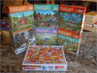 7 Complete puzzles,1000& 550+ pieces.