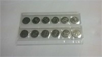 Set Of 1999 Canadian Provincial 25 Cent Coins