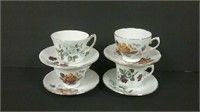 4 Tea Cups & Saucers Royal Vale, Elizabethan &