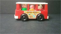 1969 Fisher Price Mini Bus With Little People