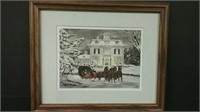 Framed & Signed Print By Walter Campbell 11" X 9"