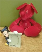 Red  Mickey Mouse Plush & Picture Frame