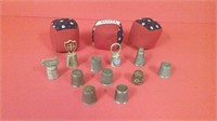 Unique Thimble Collection & 3 Pin Cushions