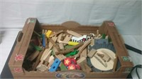 Large Lot Of Wooden Building Blocks & More