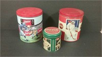 3 Collectible Coca-Cola Tin Cans