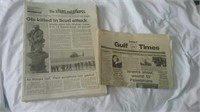 Newspapers From The Gulf War: Gulf Times & Stars &