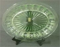 Uranium Green Depression Oval Platter