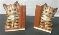 Precious Kitty Cat Book Ends Made In Japan