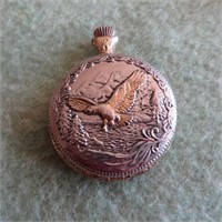 Pocket watch embossed with eagle