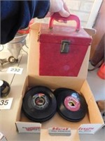 Records - 45s with vintage carrier