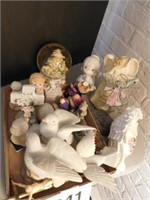 Figurines: angels - Precious Moments - birds and
