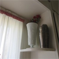 Paneled Grape Milk Glass Vase
