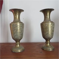 Beautiful etched Brass Vases