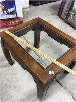 glass end table