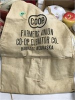 vintage farmers union co-op apron