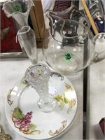 glass pitcher, flower vases