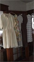 Five vintage dresses