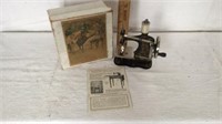 Miniature working toy sewing machine