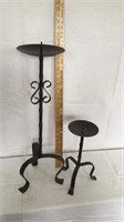 2 Iron Candle Stands
