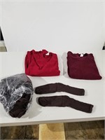 (2) Medium Sweaters and Bag of Brown Socks