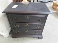 Black Painted Side table 3 drawer