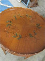 Antique pie crust round side table