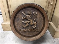 Lowenbrau Beer barrel sign